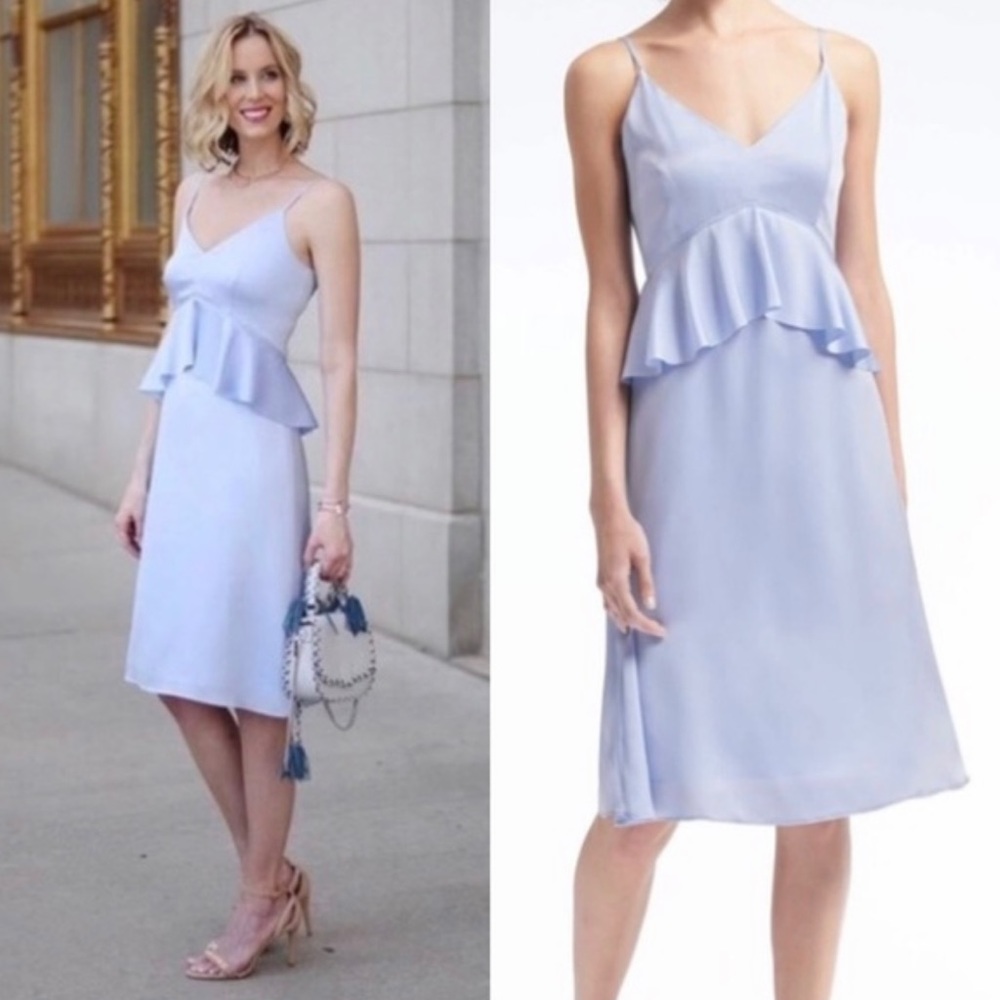 Blue Silk Dress by Banana Republic
